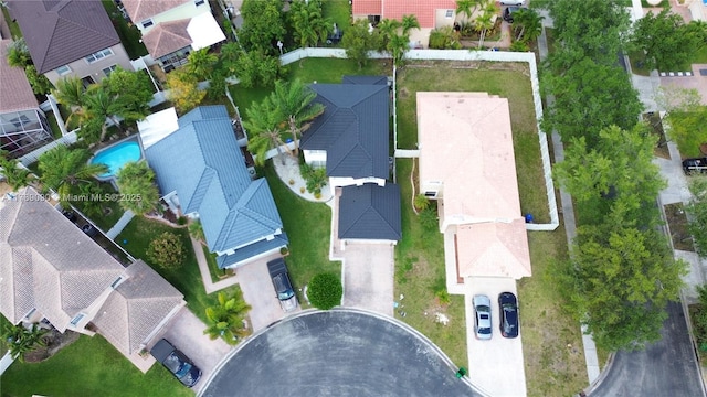 bird's eye view featuring a residential view