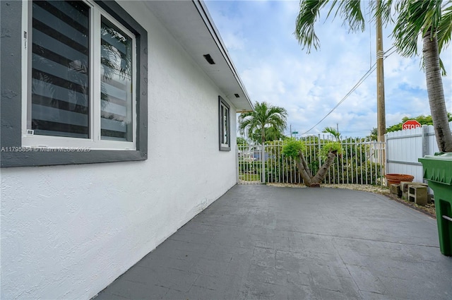 view of patio with fence