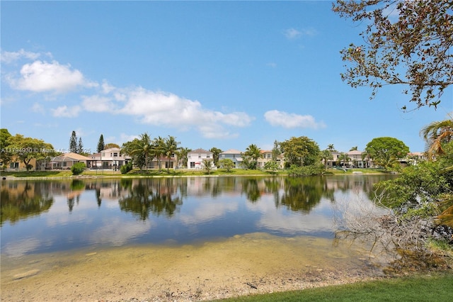 property view of water featuring a residential view