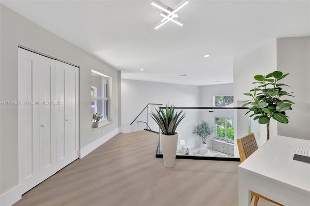 6393 Brava Way, Boca Raton, FL 33433 - hall with light wood finished floors and recessed lighting