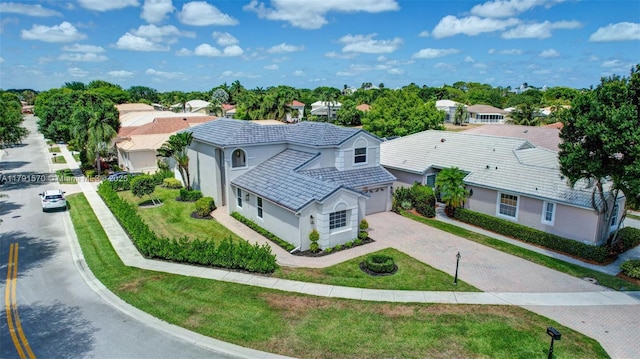 aerial view featuring a residential view