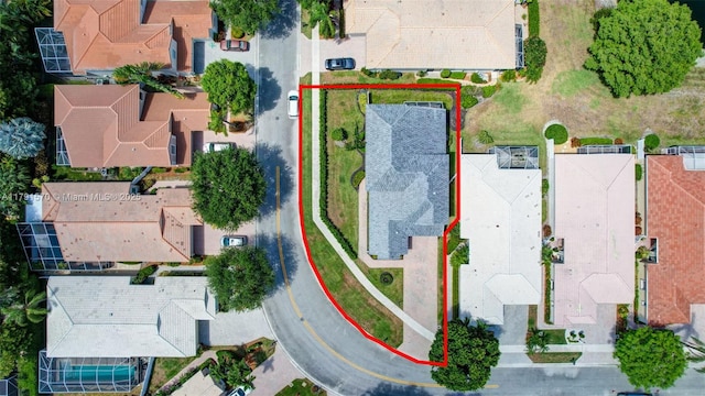 drone / aerial view featuring a residential view