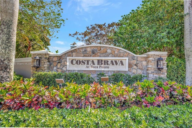 view of community sign