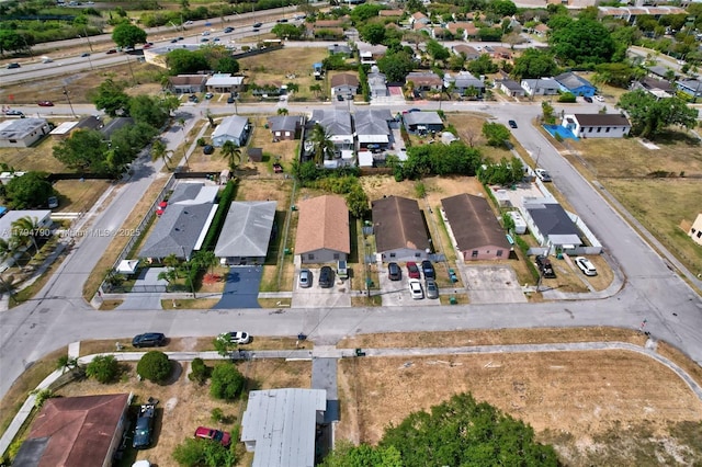 bird's eye view with a residential view