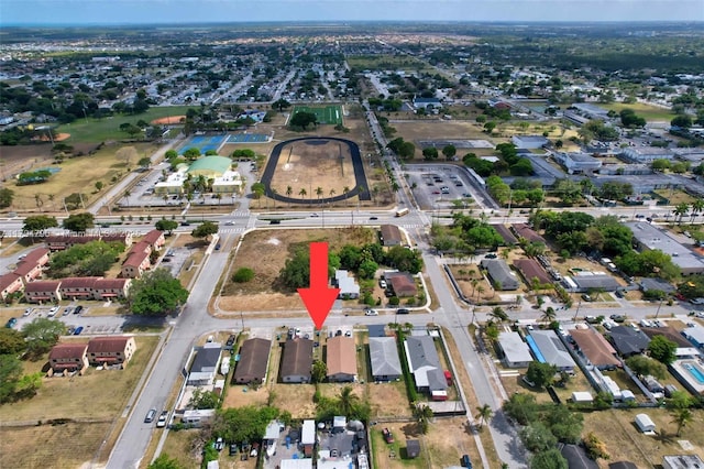 drone / aerial view featuring a residential view