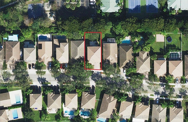 16541 Turquoise Trl, Weston, FL 33331 - aerial view of property and surrounding area with nearby suburban area and property parcel outlined