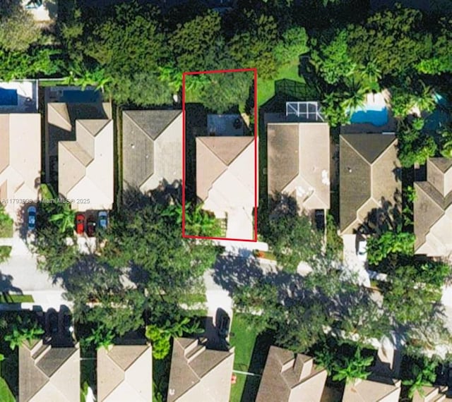 16541 Turquoise Trl, Weston, FL 33331 - aerial perspective of suburban area with property parcel outlined