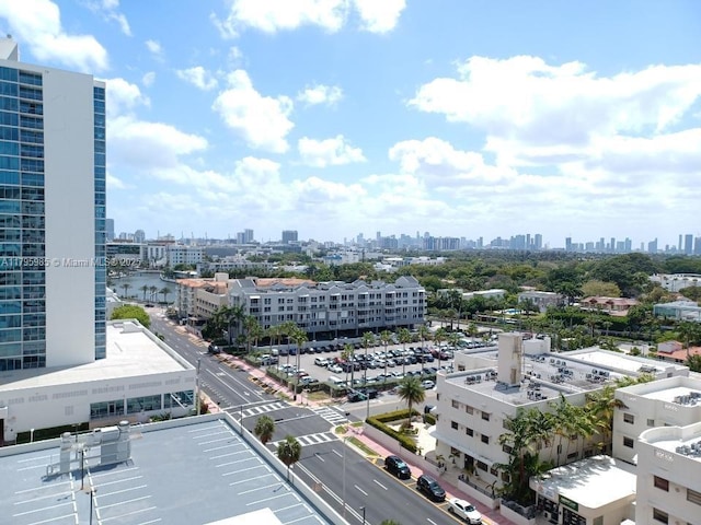 bird's eye view featuring a view of city
