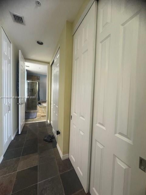 corridor with baseboards