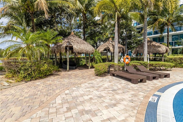 view of property's community featuring a gazebo