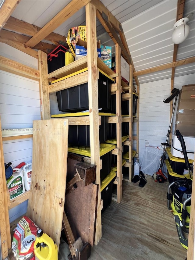 view of storage room