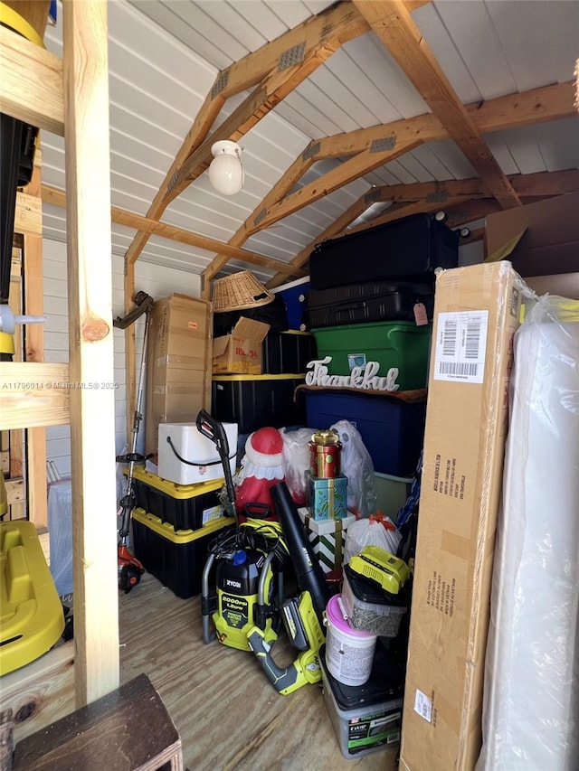 view of storage room