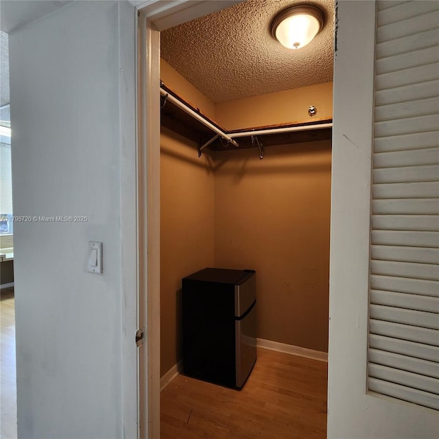 spacious closet featuring wood finished floors