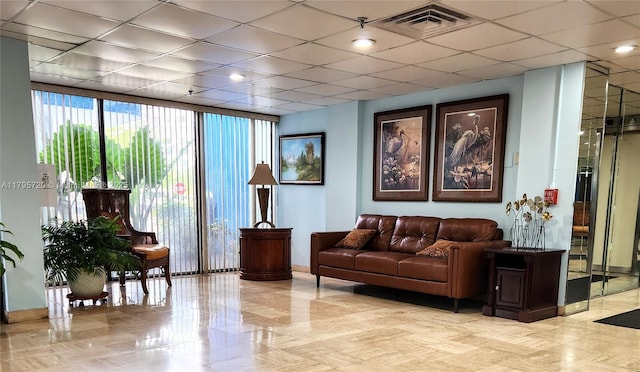 building lobby with visible vents