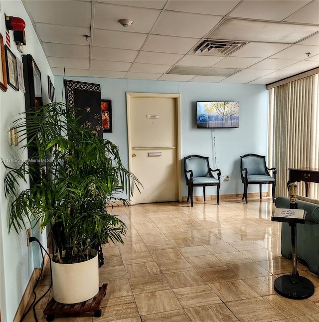 community lobby with visible vents