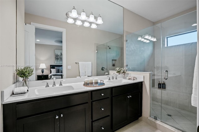 10103 Akenside Dr, Boca Raton, FL 33428 - full bathroom with a stall shower, a sink, and ensuite bath