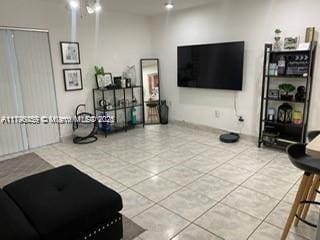 view of tiled living room