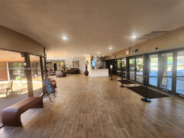 building lobby with visible vents