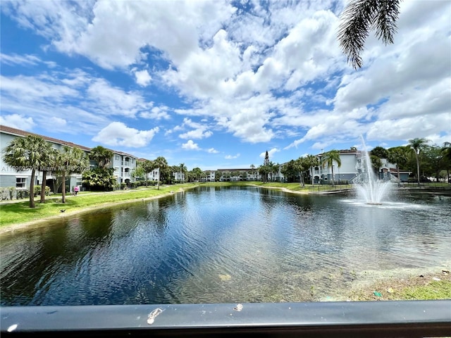 property view of water featuring a residential view