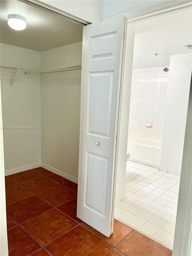 interior space featuring tile patterned flooring