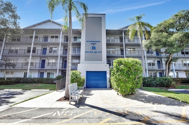 view of property featuring a garage