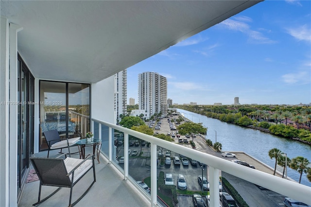 20505 E Country Club Dr Unit 732, Aventura, FL 33180 - balcony with a water view and a view of city
