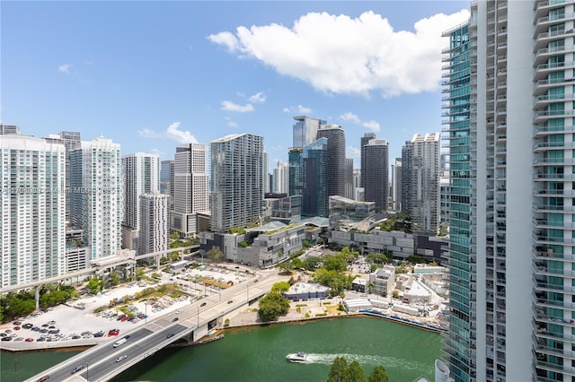 city view featuring a water view