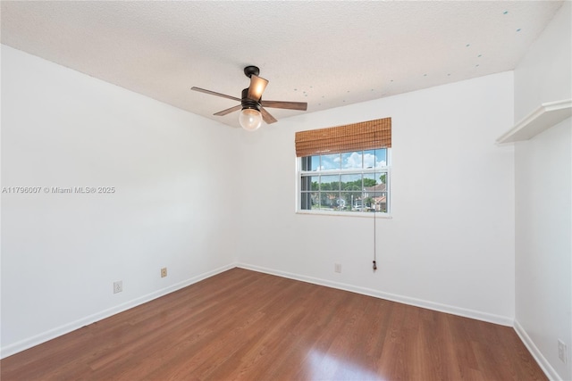 504 Bedford Ave, Weston, FL 33326 - unfurnished room with wood finished floors, a ceiling fan, and baseboards