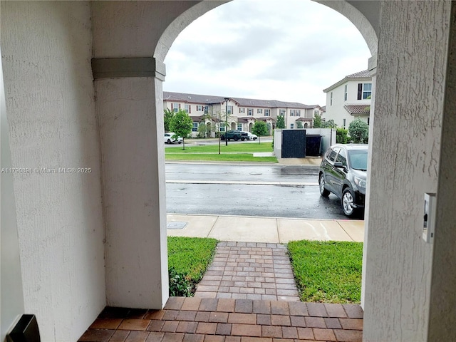 exterior space with a residential view