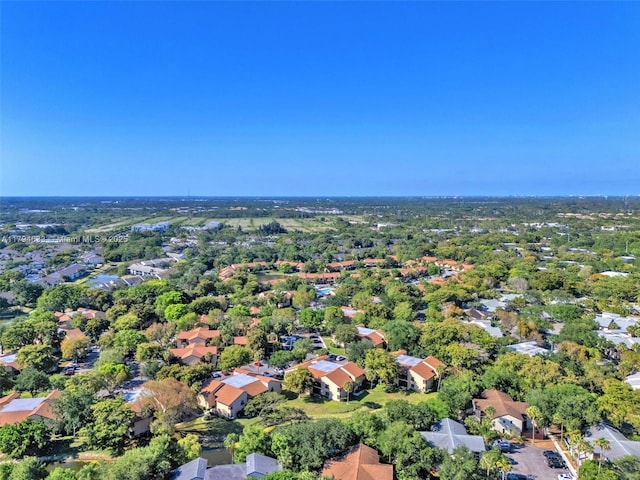 aerial view with a residential view