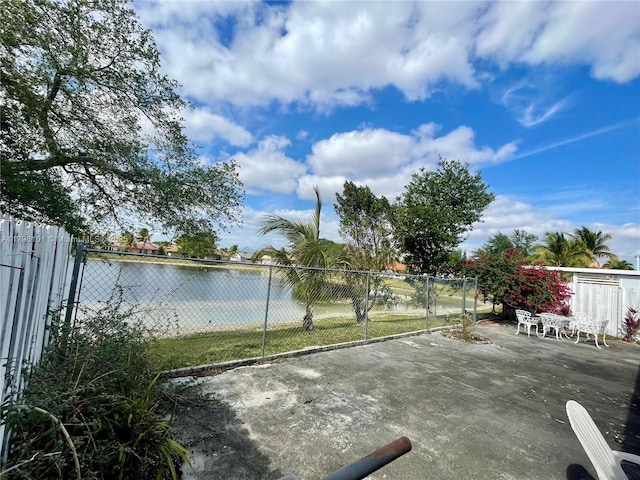 view of patio with fence
