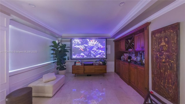 1229 Sorolla Ave, Coral Gables, FL 33134 - cinema featuring crown molding
