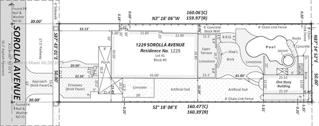 1229 Sorolla Ave, Coral Gables, FL 33134 - map showing property parcels