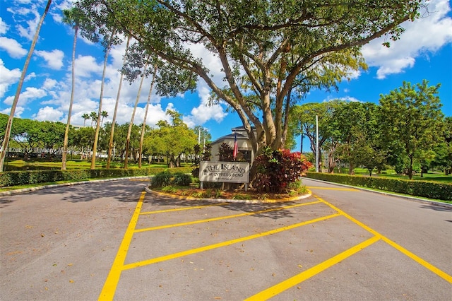 view of street featuring curbs