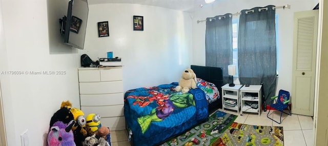 view of tiled bedroom