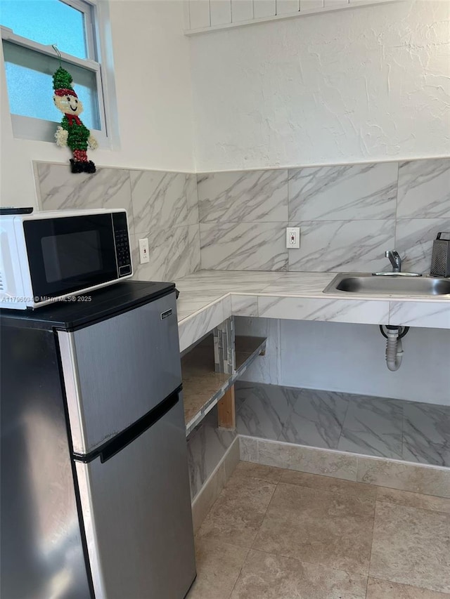 interior space with a sink