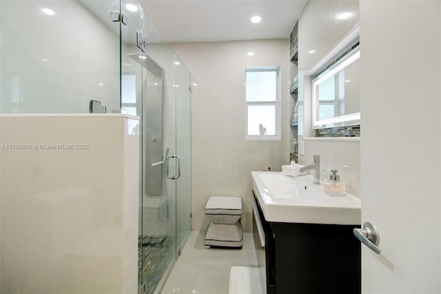 7691 NW 15th Ct, Pembroke Pines, FL 33024 - bathroom featuring vanity and a stall shower