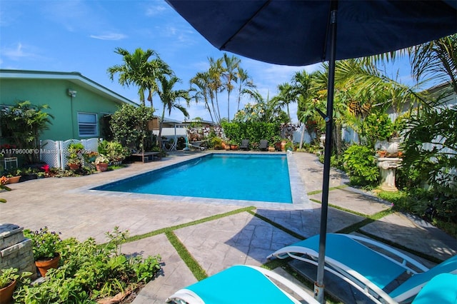 7691 NW 15th Ct, Pembroke Pines, FL 33024 - view of pool featuring a patio area and a fenced backyard