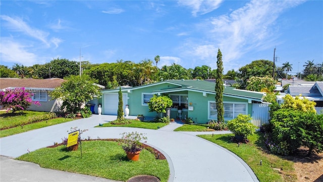 7691 NW 15th Ct, Pembroke Pines, FL 33024 - single story home featuring curved driveway, an attached garage, and a front yard