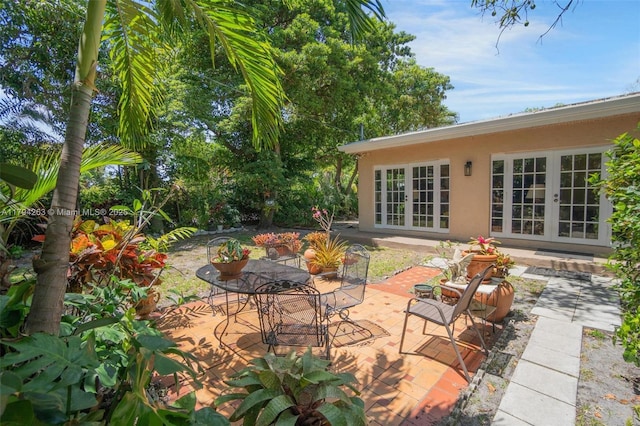 view of patio with french doors