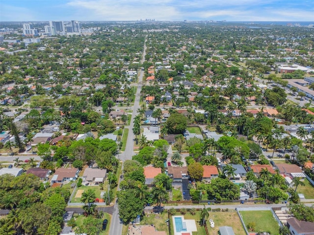 bird's eye view with a residential view