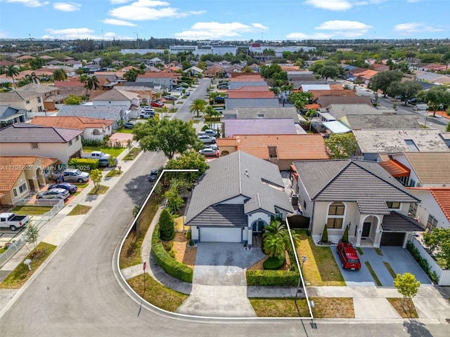 aerial view featuring a residential view