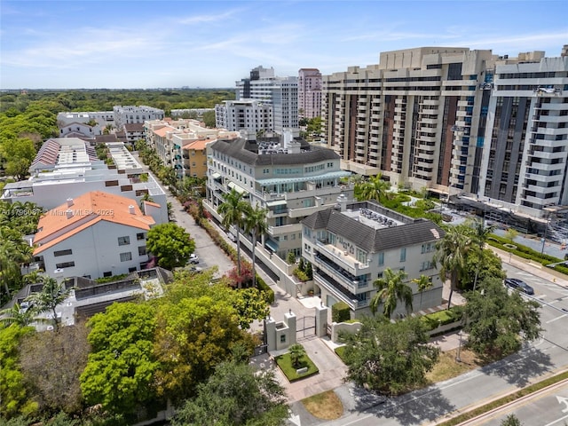 bird's eye view featuring a view of city