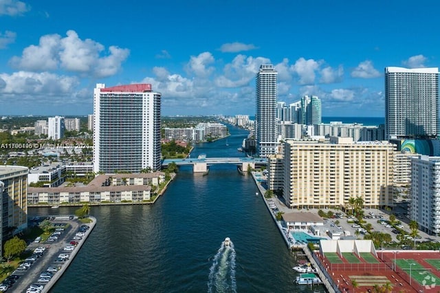 301 NE 14th Ave Unit 207, Hallandale Beach, FL 33009 - water view featuring a notable bridge and nearby urban area