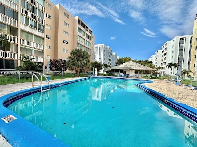pool with fence