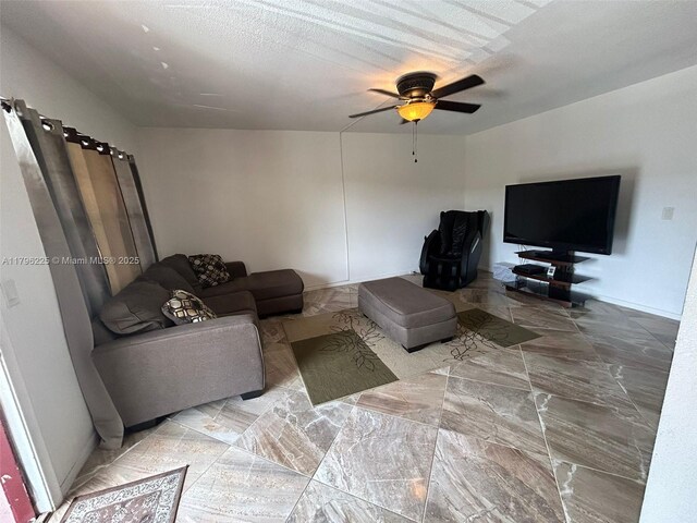 850 SW 133rd Ter Unit 312B, Pembroke Pines, FL 33027 - living room with ceiling fan