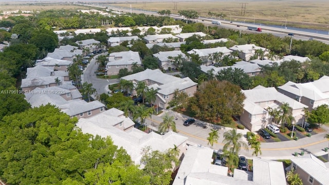bird's eye view with a residential view