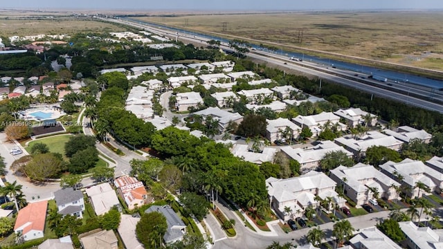 aerial view featuring a residential view