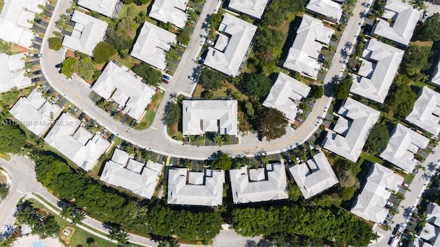 aerial view with a residential view