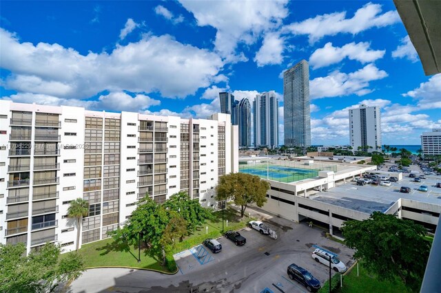 exterior space with a city view